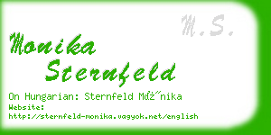 monika sternfeld business card